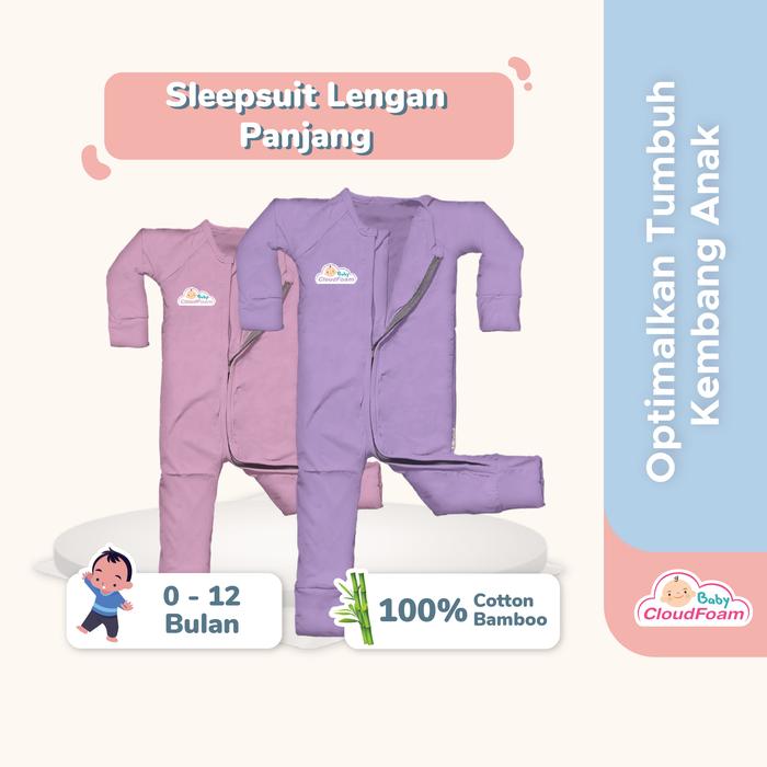 Baby Cloudfoam Jumpsuit Sleepsuit Cotton Bamboo Laki Laki Perempuan