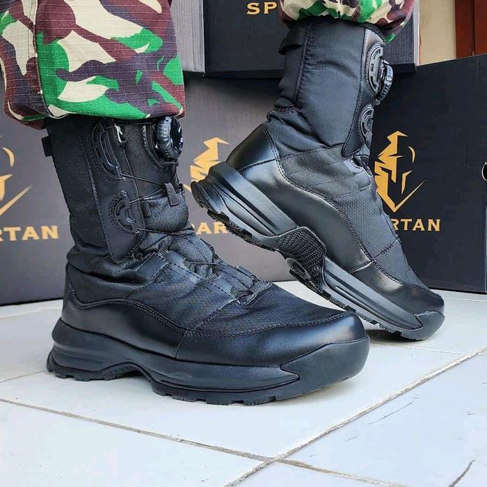Sepatu PDL Spartan Slick Combat / Sepatu Tactical Spartan Combat / Sepatu Tali Putar / Sepatu pdl sp