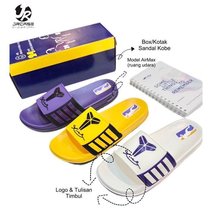 JRCASE Sandal Slide Kobe Bryant Air Max NBA Eva Empuk Unisex Size 40 41 42 43 44 45 Sendal Karet Teb