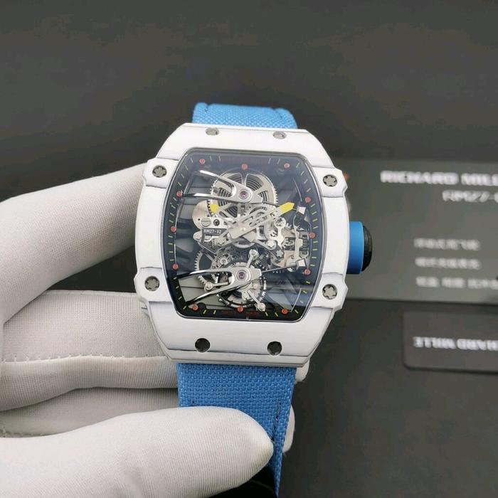 Jam Tangan Pria RM27-02 Tourbillon Swiss Automatic Carbon Dial