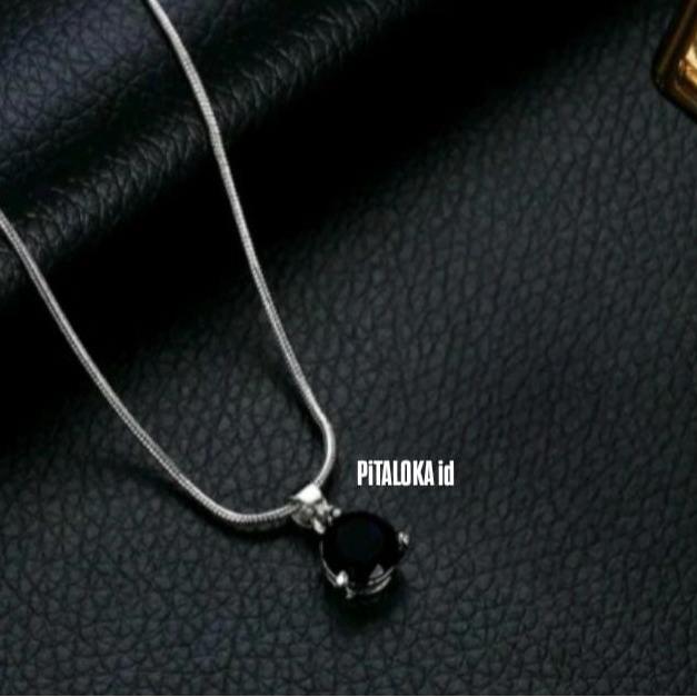 PiTALOKA id permat4 kilat hitam rantai casandra trending hijab style simple mewah anti berkarat
