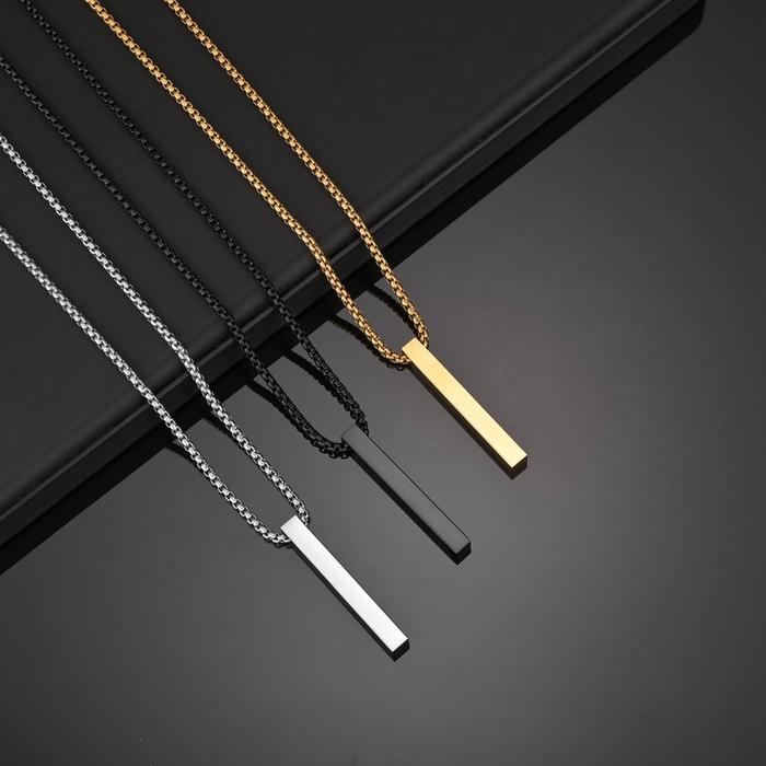 Kalung Titanium Asli Pria Wanita Liontin Beam Couple Chemistry Tersayang Anti Karat