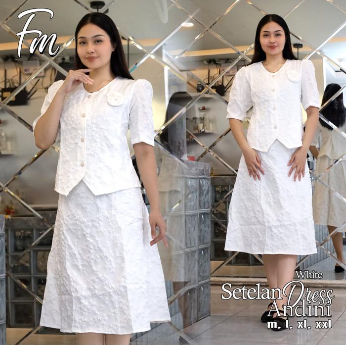 STELAN DRESS ANDINI/DRESS ANDINI JAGUARD/DRES REMAJA