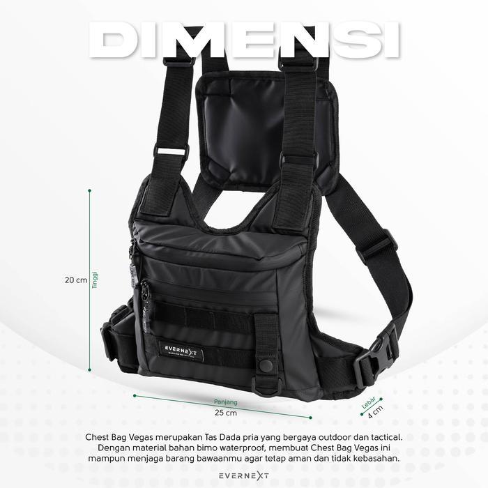 Eiger - EVERNEXT - Chest Bag Waterproof Vegas Tas Dada Pria Tas Tactical Rig Bag Outdoor
