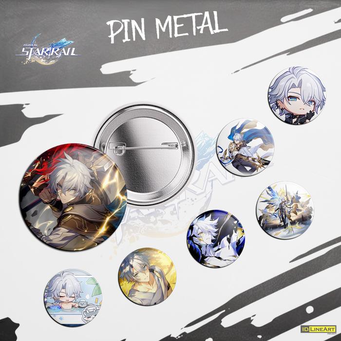 Pin Metal Aluminium KARAKTER PHAINON HONKAI STAR RAIL Souvenir Premium Waterproof 44mm