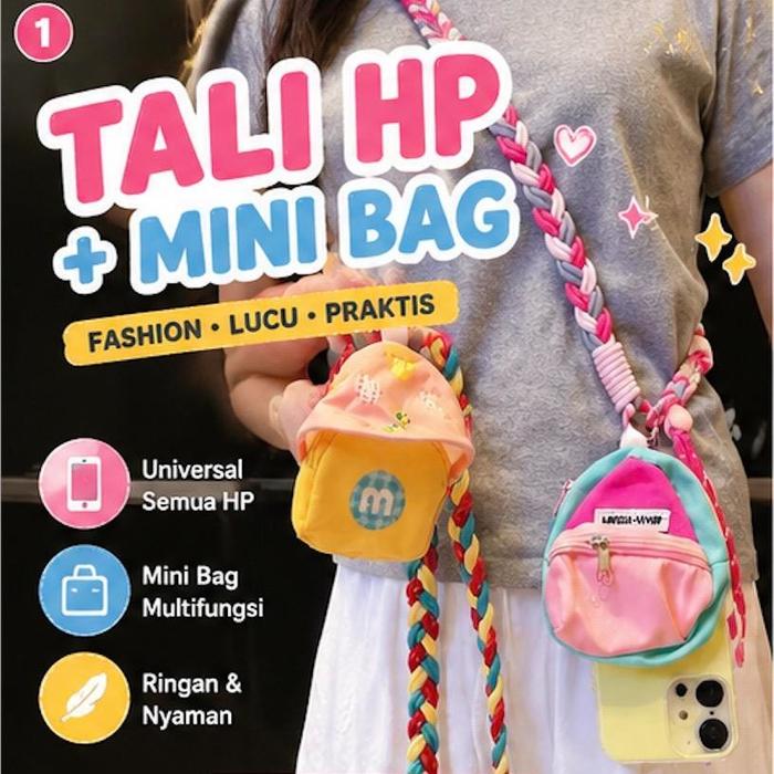 Tali HP Panjang Mini Bag Lucu Strap HP Fashion Universal