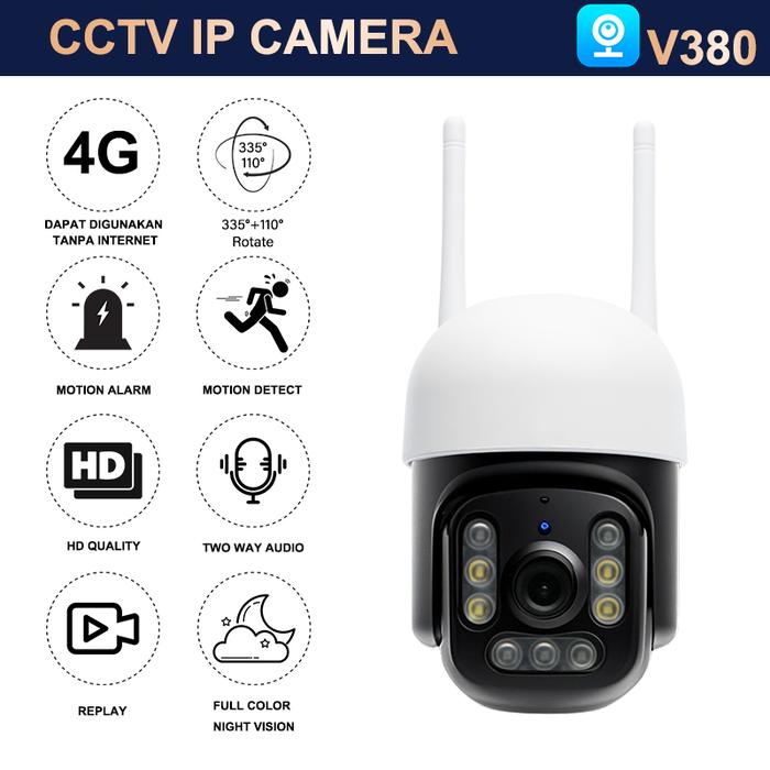 Cctv V380 Pro Ip Kamera Outdoor Wifi Hd 1080P Waterproof Cctv Wifi 2-Way Audio Camera