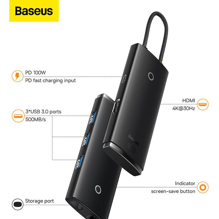 Baseus USB C HUB Type C to HDMI-compatible 4K USB 3.0 Adapter Type C