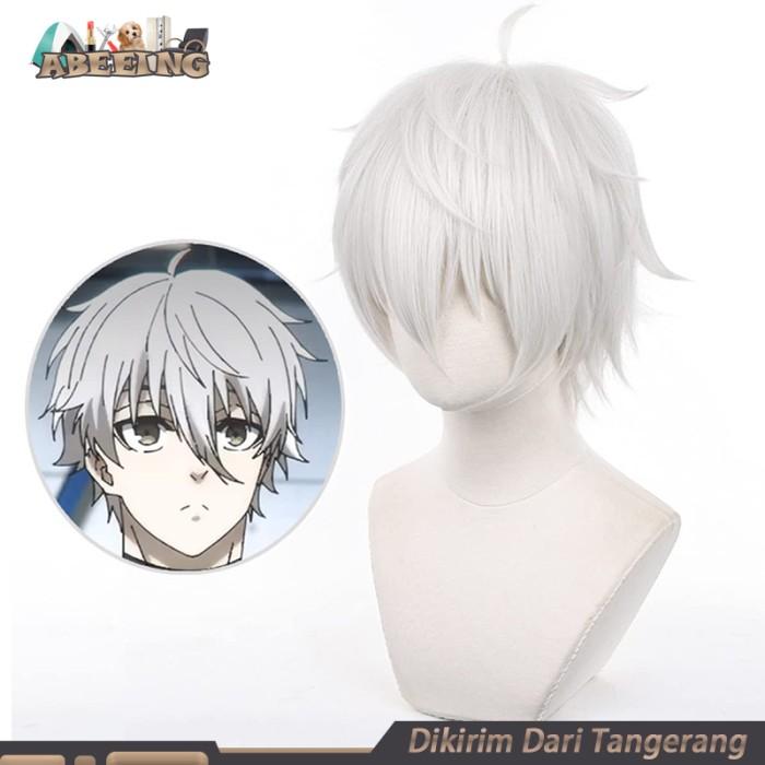 Wig Rambut Palsu Satoru Gojo Anime Cosplay Wig Jujutsu Kaisen Terbaru