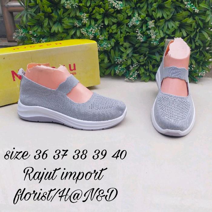Nazaru Slip on rajut import wanita merk nazaru size 36-40