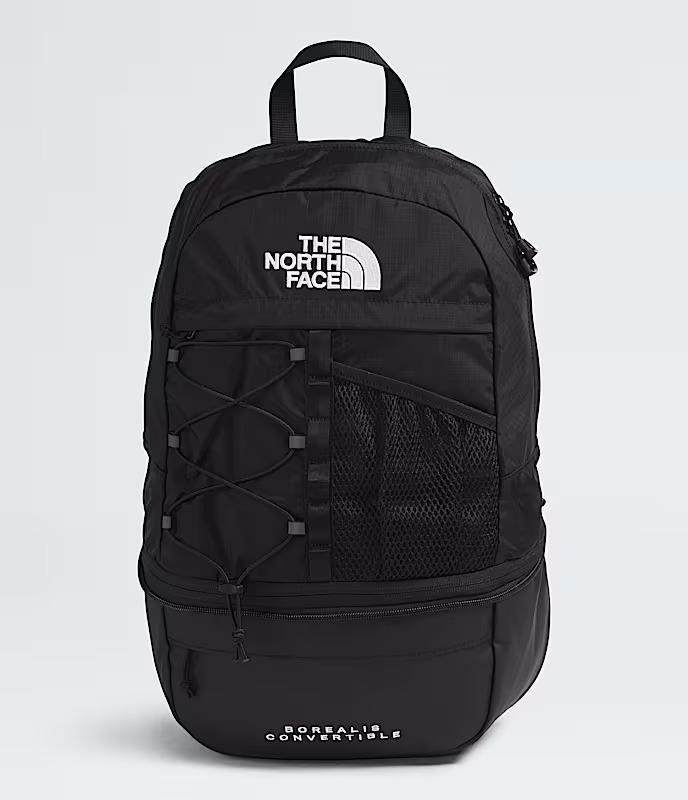 Original The North Face Borealis Convertible Backpack - TNF Black TNF Black