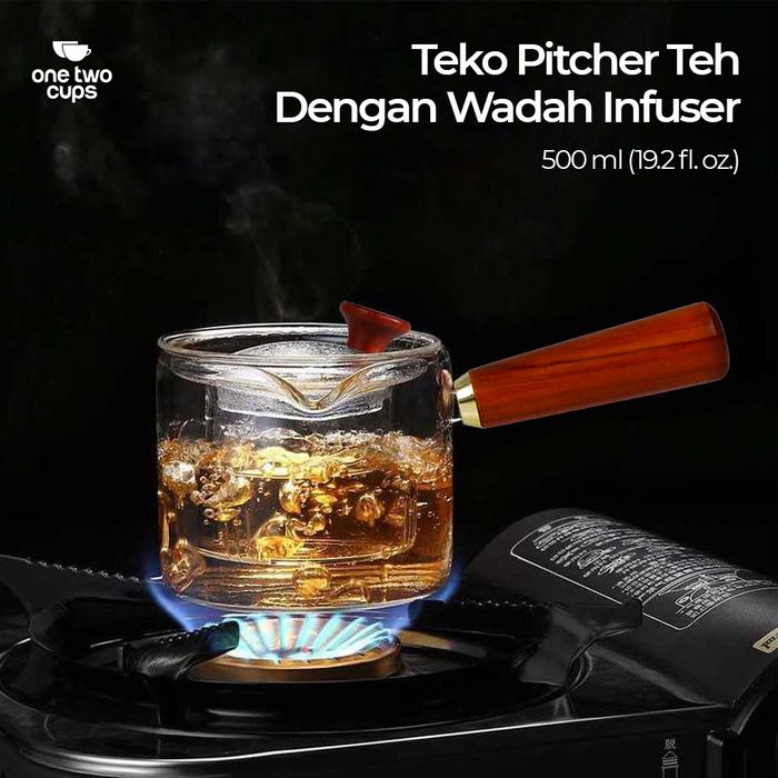 Mtos Mall | Teko Teh Kaca | Teapot Infuser 500ml | Teko Saringan Tahan Panas
