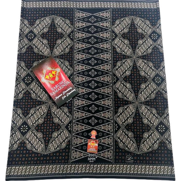 SARUNG SAMARINDA HMM MOTIF BATIK Dewasa Muslim Santri Nyaman Putih Printing Seragam se anak