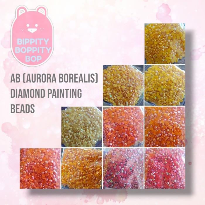 J➸78 AB (AURORA BOREALIS) DIAMOND PAINTING BEADS, 5D DIAMOND DRILLS ROUND 2 T♫7G