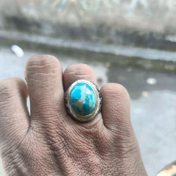 Batu akik virus asli batu natural size jari no 7 rings alpaka super cincin akik