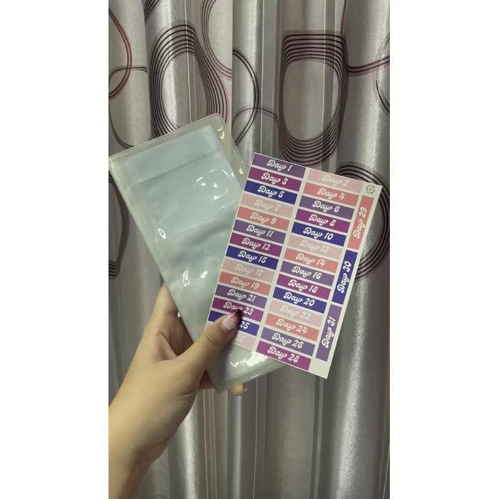 31 Days Challenge. Dompet Budgeting Tabungan Kalender 29 Hari, 30 Hari, dan 31 Hari + free sticker