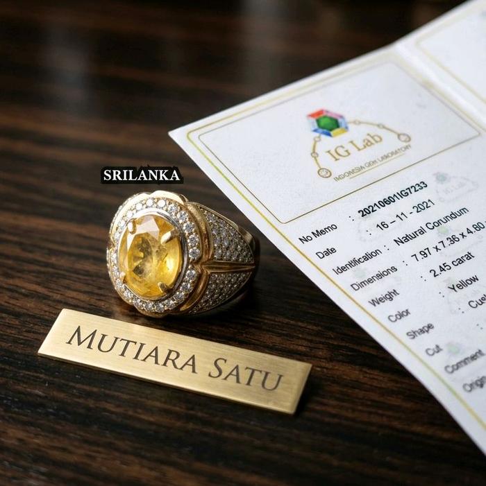 natural batu yakut sapphire srilanka + sertifikat NTE