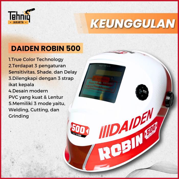 Flash Sale / Topeng Las Otomatis Auto Dark Daiden Robin 500 Helm Las / Kedok Las