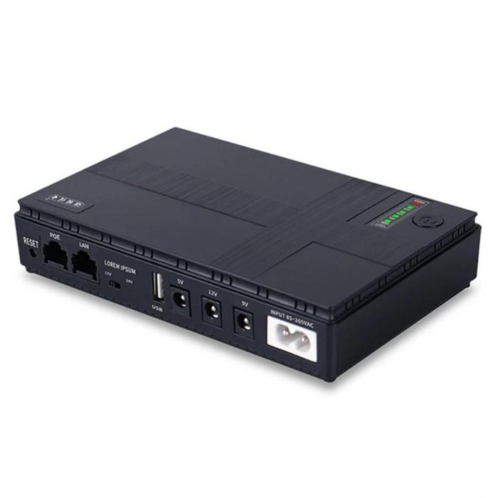5V-12V Large Capacity Mini Portable UPS Backup Power Adapter Power