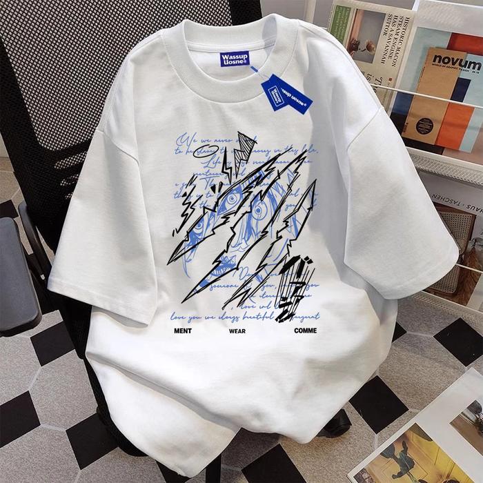 Kaos Oversize Motif Sketsa Anime Aesthetic Keren Cocok Untuk OOTD Sehari-hari