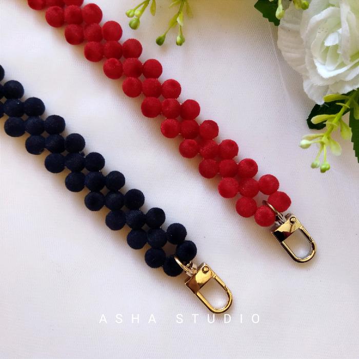 Velvet Beads Strap Bag / Strap Tas manik-manik Beludru