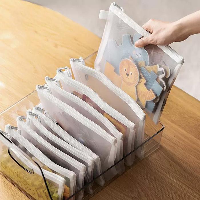1 PC A4/A5/A6 Mesh Zipper Pouch Document Bag Waterproof Zip File