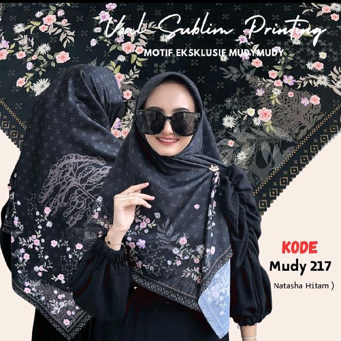 HIJAB Mudy Zoya Sublim Printing Jilbab Segi Empat Hijab Natasha Series Voal Sublim Motif Eksklusif M