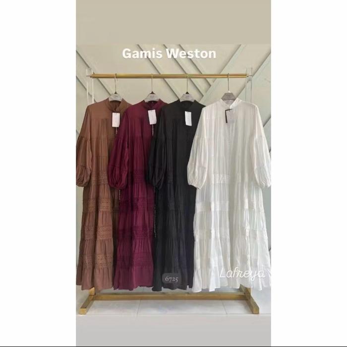 Gamis westone kancing 1000 material katun sutra