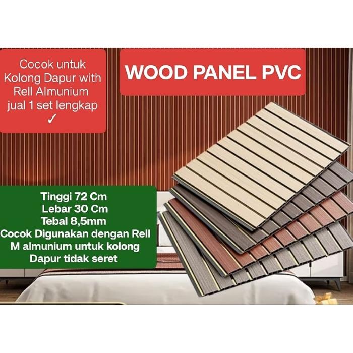 Rell Almunium bisa untuk Wood Panel WPC Tebal 8,5cm untuk Kolong Dapur / Wall Panel PVC / Panel Dind