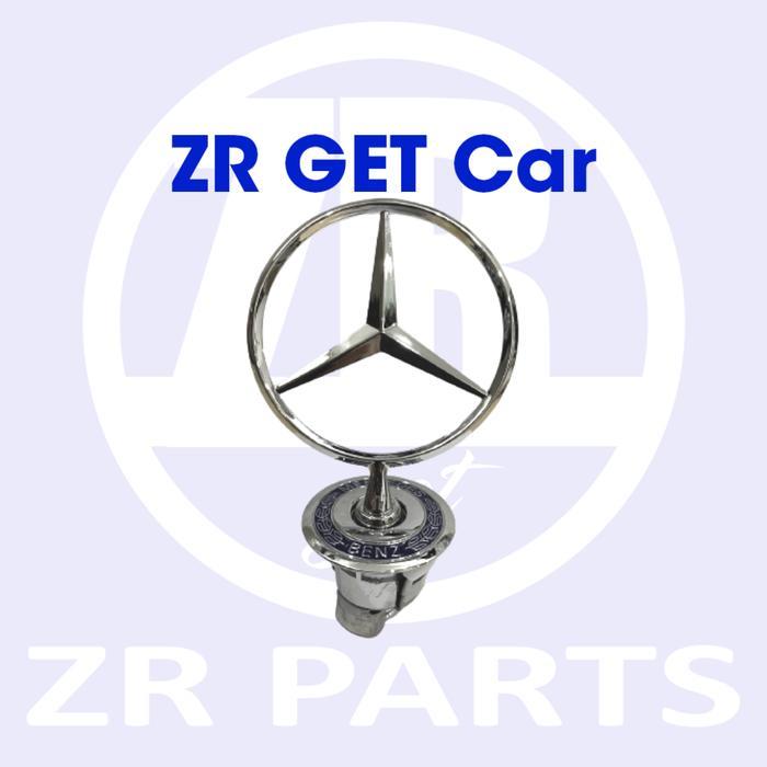 emblem hud logo bintang kap mesin mercedes benz w202 w210 w203 w124 kw