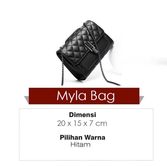 Iznada Bags - Paket Bundling Isi 4 Pcs Tas Selempang Wanita  (Pamela+aurel+Myla+Lyza) Tersedia Hitam