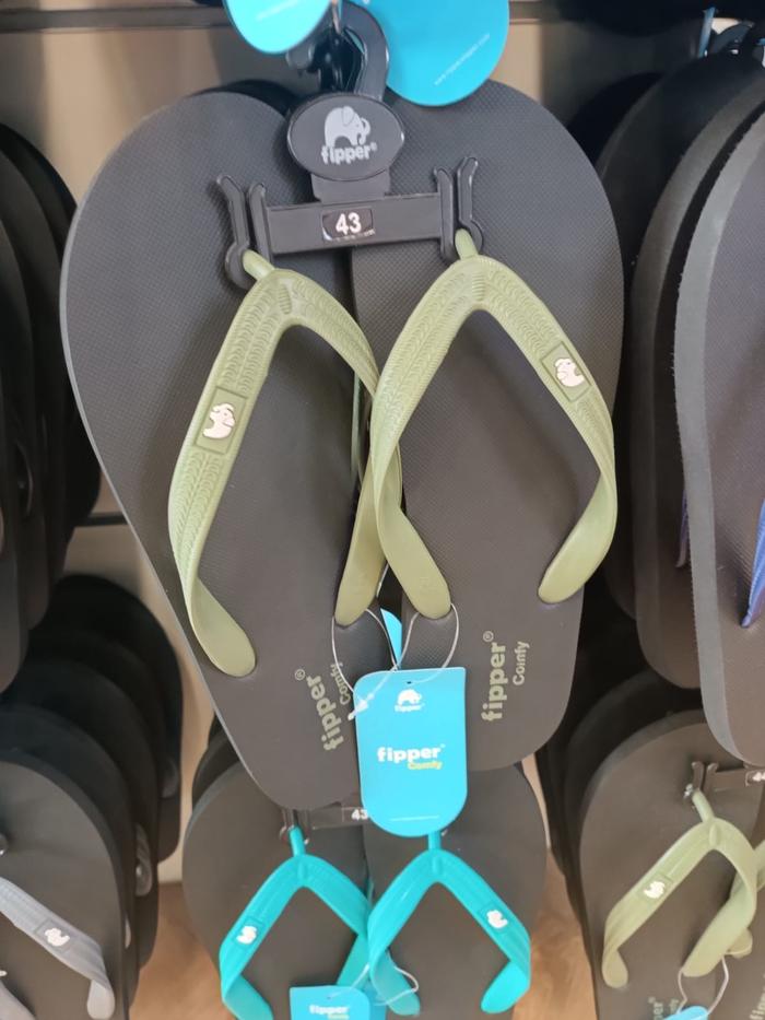 Sandal Fipper Comfy Black Green Army Original Pria Sendal Jepit