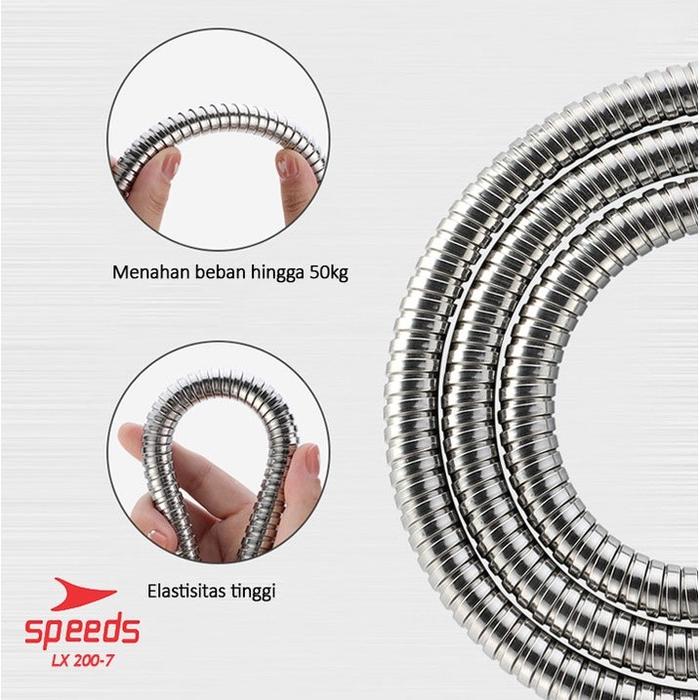 SPEEDS Selang Shower Nekel 1.5 Meter Fleksibel Shower Mandi / Selang Shower Cebok elastis 200-7