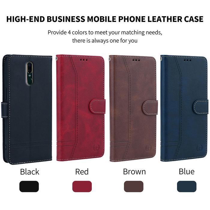 Casing OPPO F11 CPH1911 CPH1913 Flip PU Dompet Keranjang Slot Siaga Menutupi Kasus Ponsel
