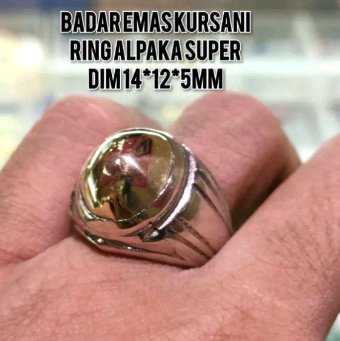 CINCIN PRIA BADAR EMAS KURSANI RING ALPAKA SUPER