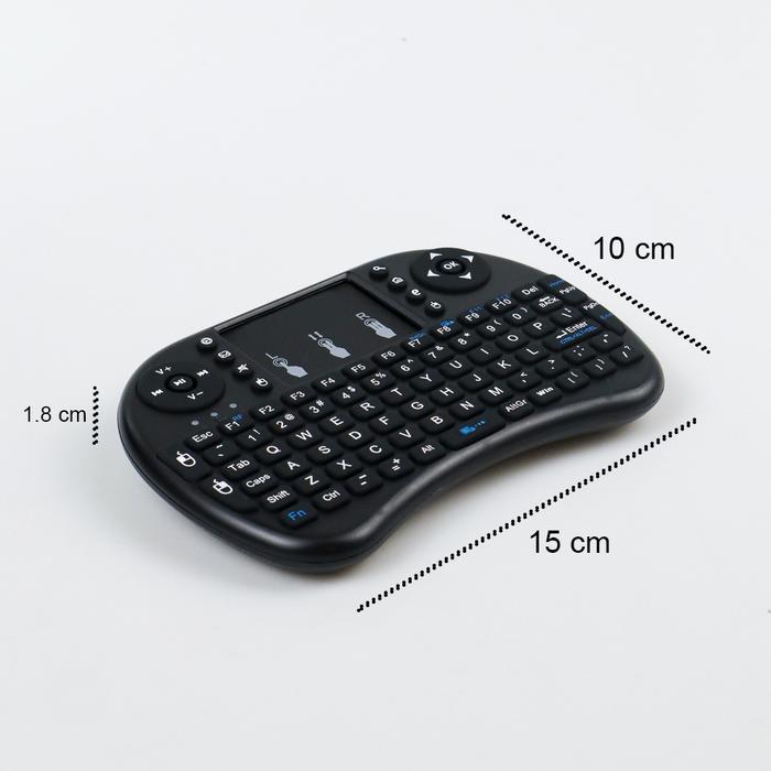 Mini Keyboard dan Mouse Wireless 2.4GHz dengan Touch Pad