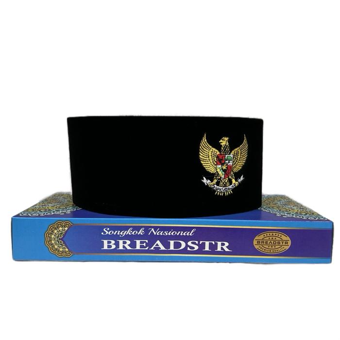 Peci Songkok Kopiah Hitam Motif GARUDA Tinggi 9cm - Songkok Anak Laki Laki SHOLAT Bisa COD
