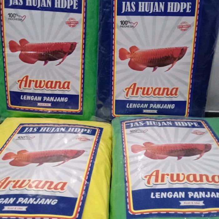 Mantel Plastik Jas Hujan Lengan Panjang Arwana/kolibri hdpe