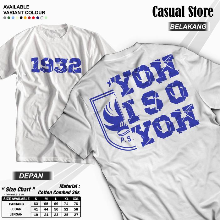 Kaos PSIS Semarang "YOH ISO YOH" - Kaos Laskar Mahesa Jenar/Kaos Suporter PSIS/Kaos PSIS Liga 1/Kaos