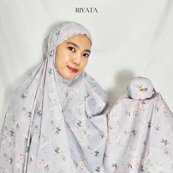 RIYATA-Mukena 2 In 1 Rayyanza Series | Travel | Mukena Best Seller | Premium Parasut Korea