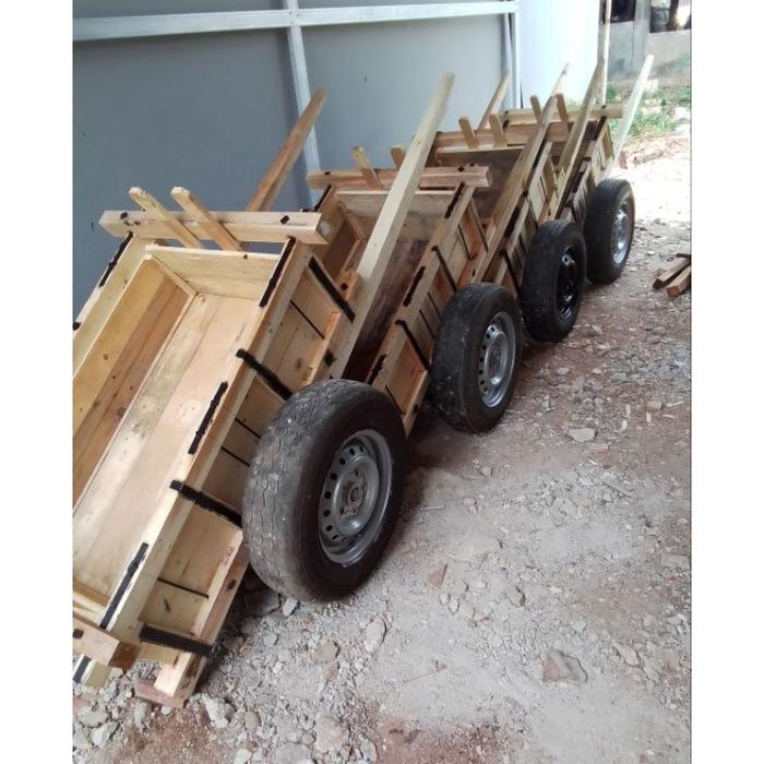 GRATIS ONGKIR GEROBAK KAYU BAN MOBIL