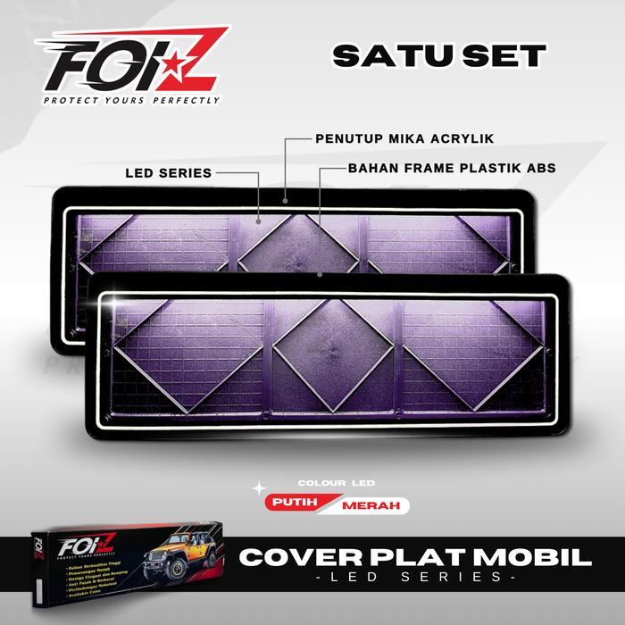Cover Plat Nomor Mobil LED Dudukan Plat Nomor LED 1set=2pcs Car
