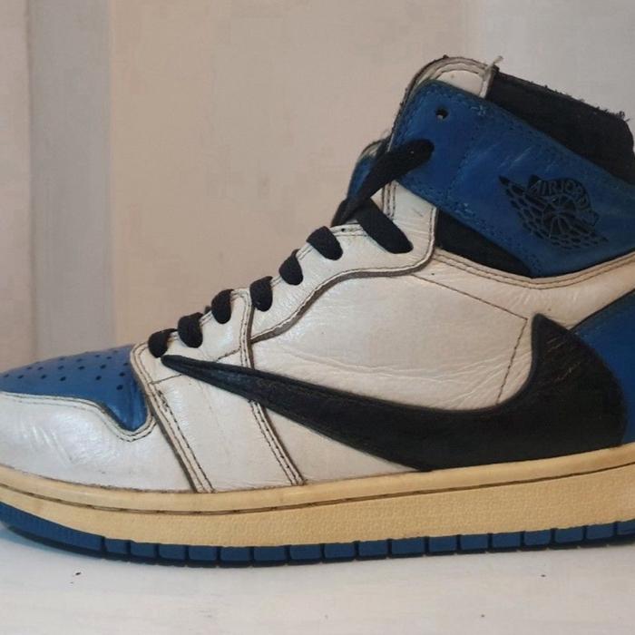 CLEARENCE SALE Air Jordan 1 High OG Travis Scott Fragment Tag Sample