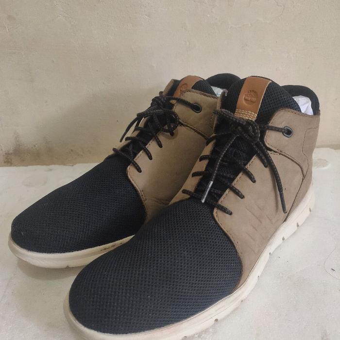 Timberland Graydon man's leather, made in Cambodia, size 44,5, kondisi siap pakai, tapak gondrong, l