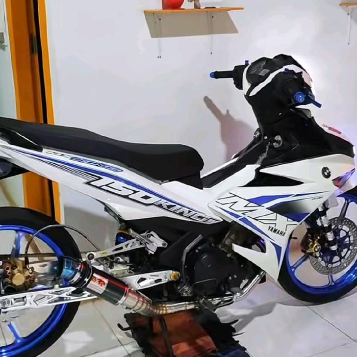 knalpot racing read leo black cloating mx new - mx old - sonic - satria fu - supra gtr - mx king