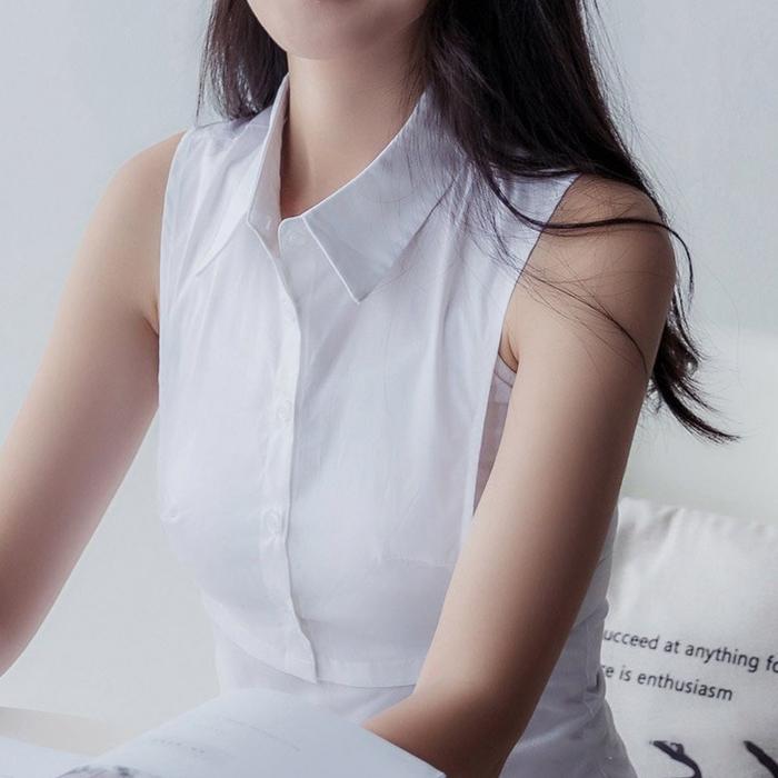 Kerah Kemeja Palsu Putih Hitam Fake Collar Pria Wanita Terbaru