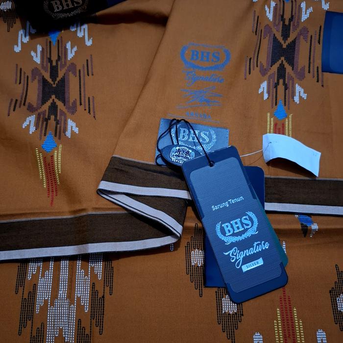Sarung BHS Signature SSH Silver Warna Coklat Bata Premium Mercerized ATBM Limited (Bisa COD)