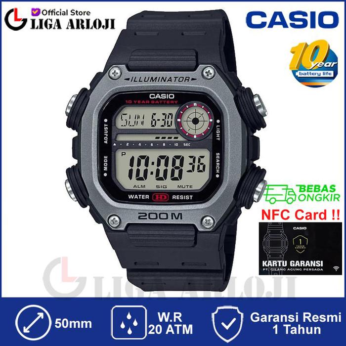 Casio DW-291H-1AVDF Jam Tangan Pria Digital Hitam Abu DW291H DW-291H-1A DW291
