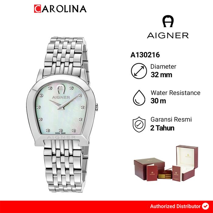 Jam Tangan Wanita AIGNER A130216 White Dial Stainless Steel Strap