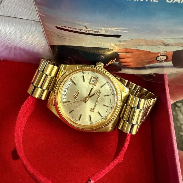 FULL SET ! jam tangan mido president 8299 commander presiden otomatis automatic vintage watch jadul 
